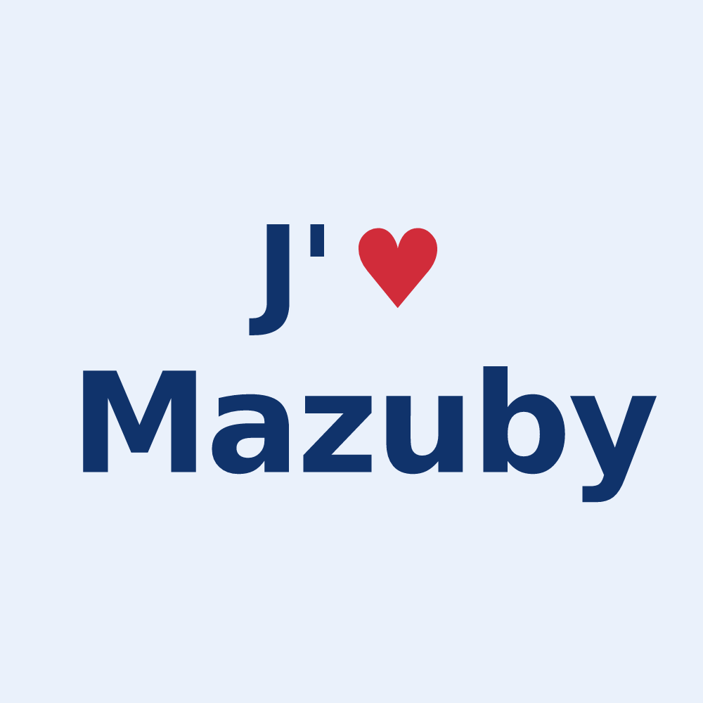 Sticker personnalisé Mazuby — design J'aime Mazuby