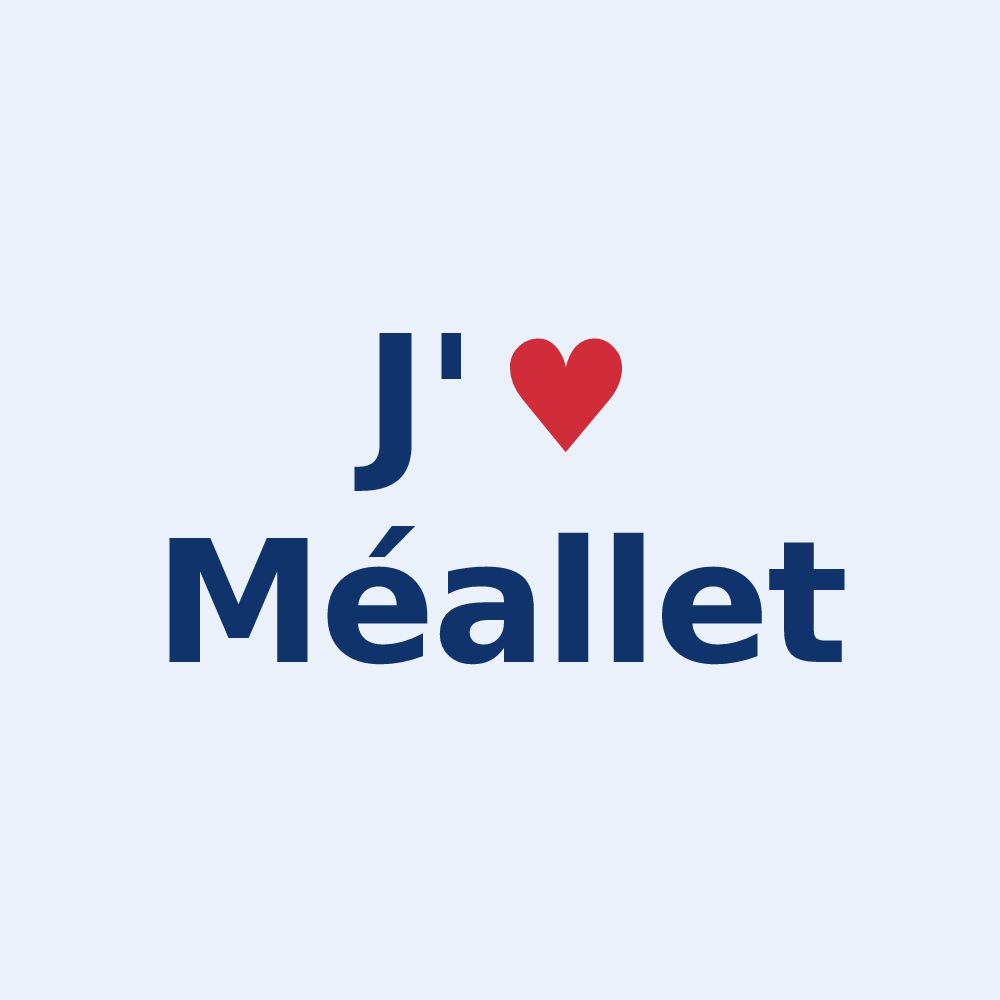 Sticker personnalisé Méallet — design J'aime Méallet