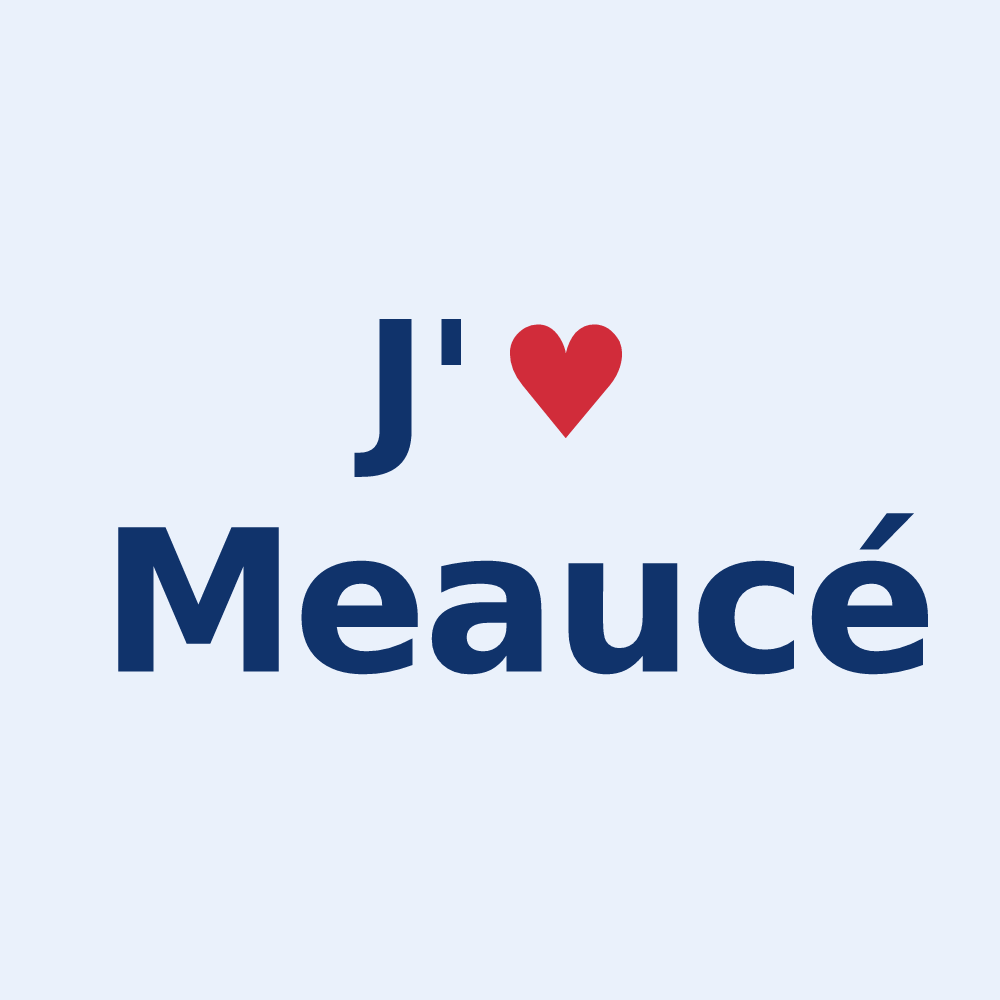 Sticker personnalisé Meaucé — design J'aime Meaucé