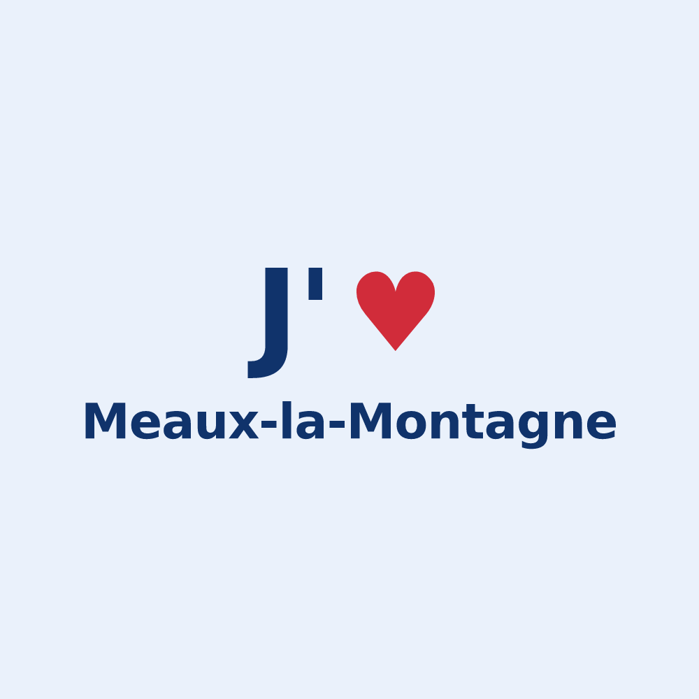 Sticker personnalisé Meaux-la-Montagne — design J'aime Meaux-la-Montagne