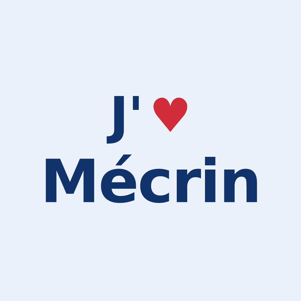 Sticker personnalisé Mécrin — design J'aime Mécrin