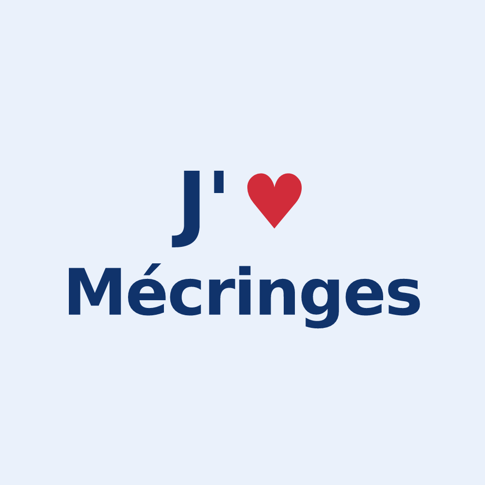 Sticker personnalisé Mécringes — design J'aime Mécringes