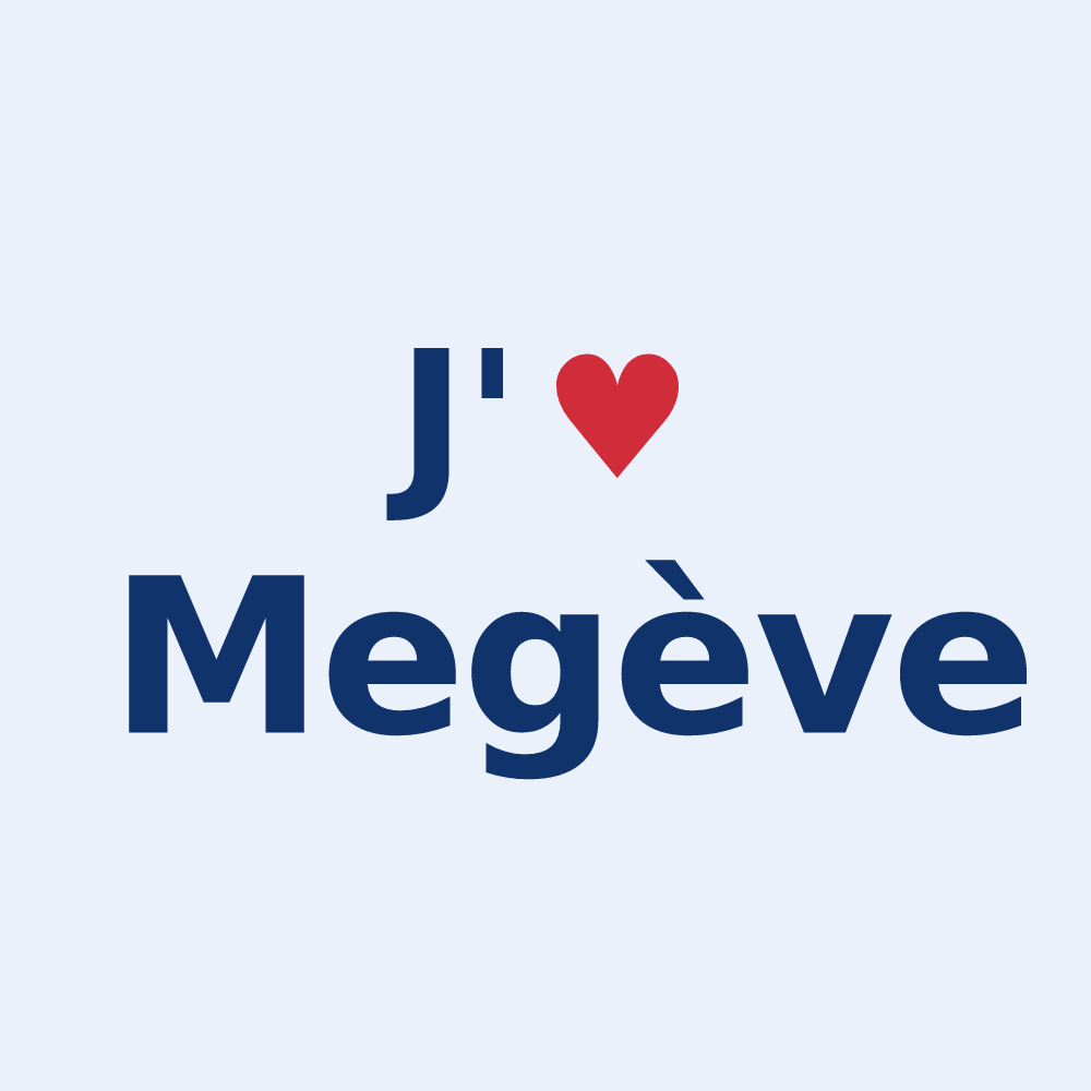 Sticker personnalisé Megève — design J'aime Megève