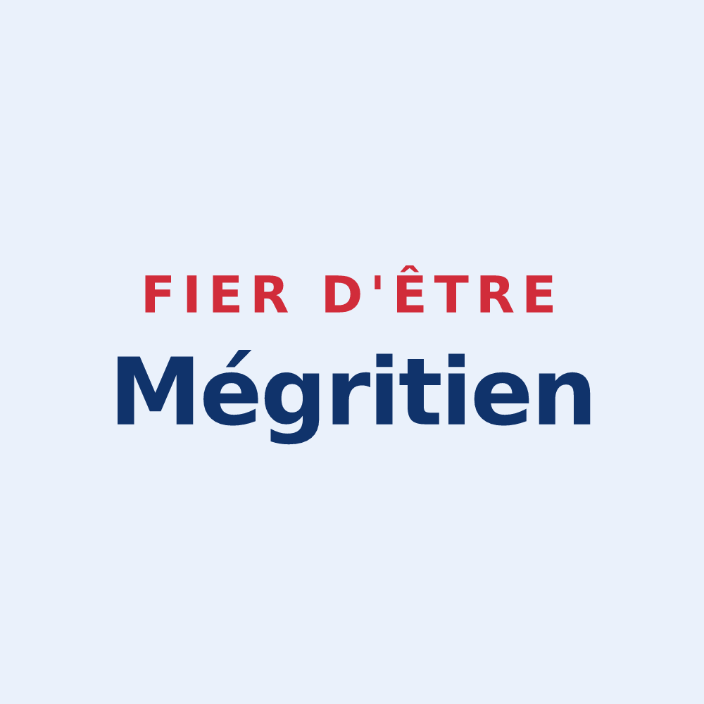 Sticker « Fier d'être Mégritien » — design pour Mégrit
