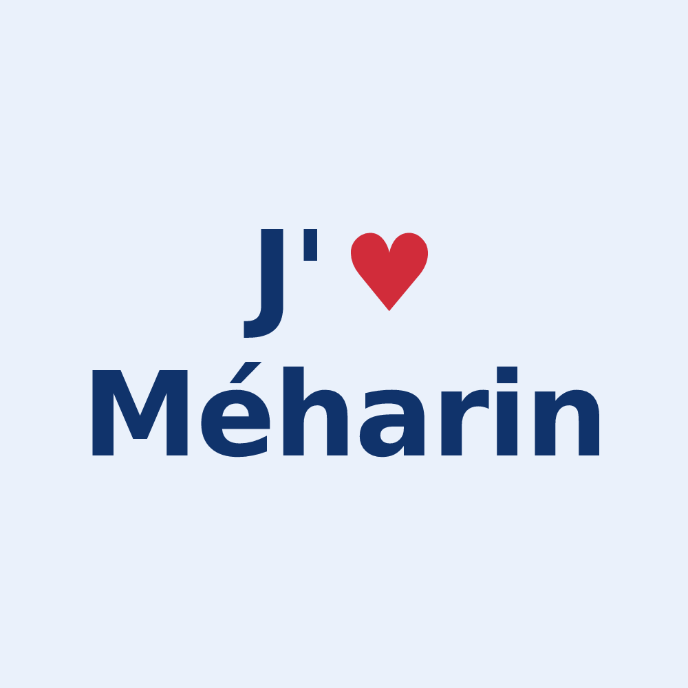 Sticker personnalisé Méharin — design « J'aime Méharin » imprimé sur le sticker