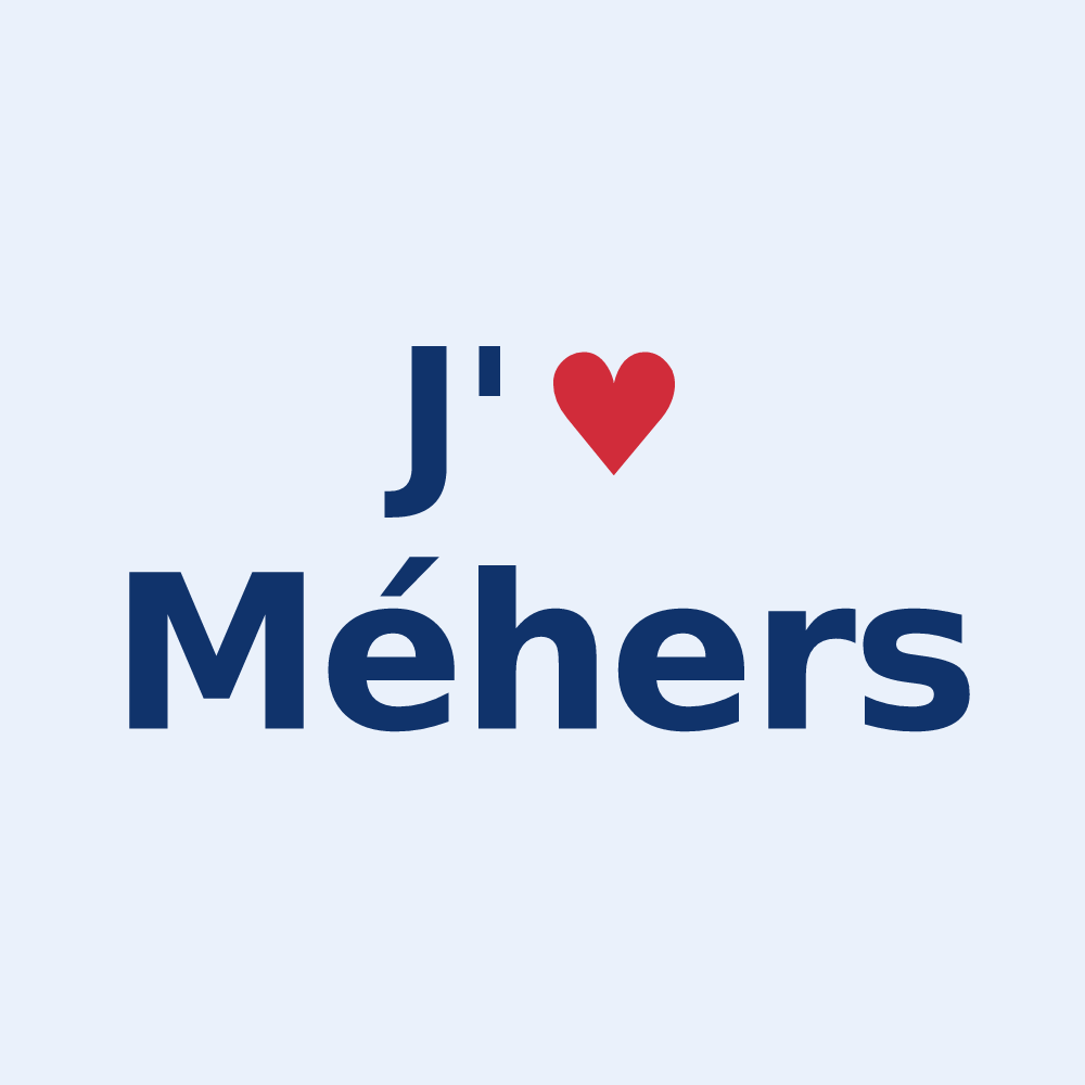Sticker personnalisé Méhers — design J'aime Méhers