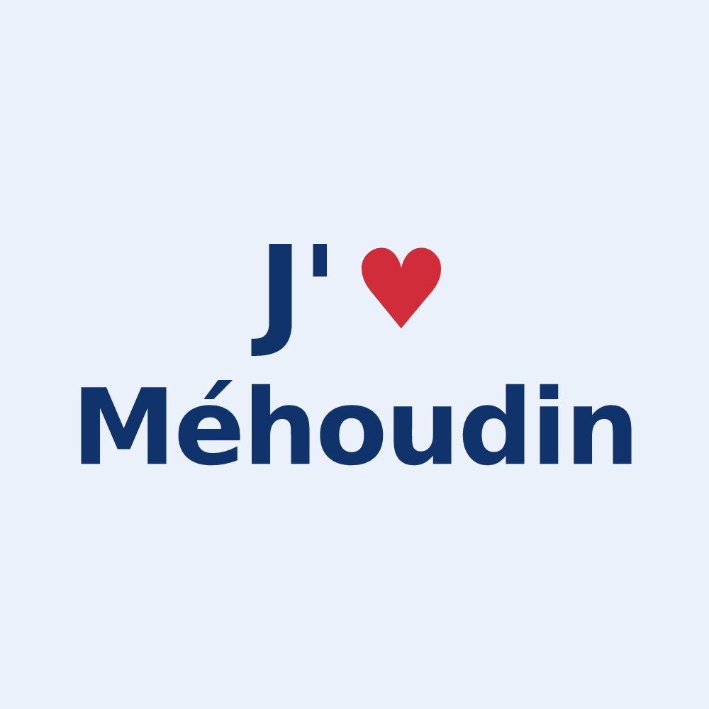 Sticker personnalisé Méhoudin — design J'aime Méhoudin