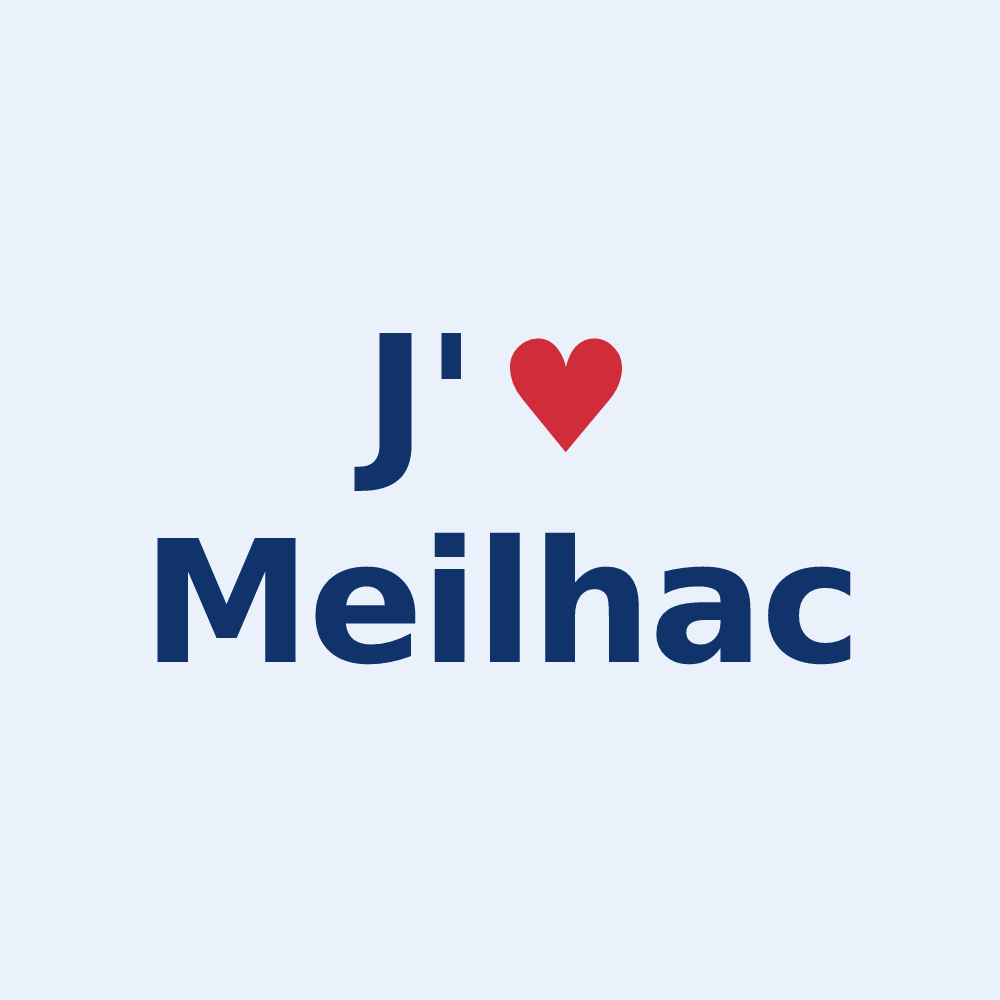 Sticker personnalisé Meilhac — design J'aime Meilhac