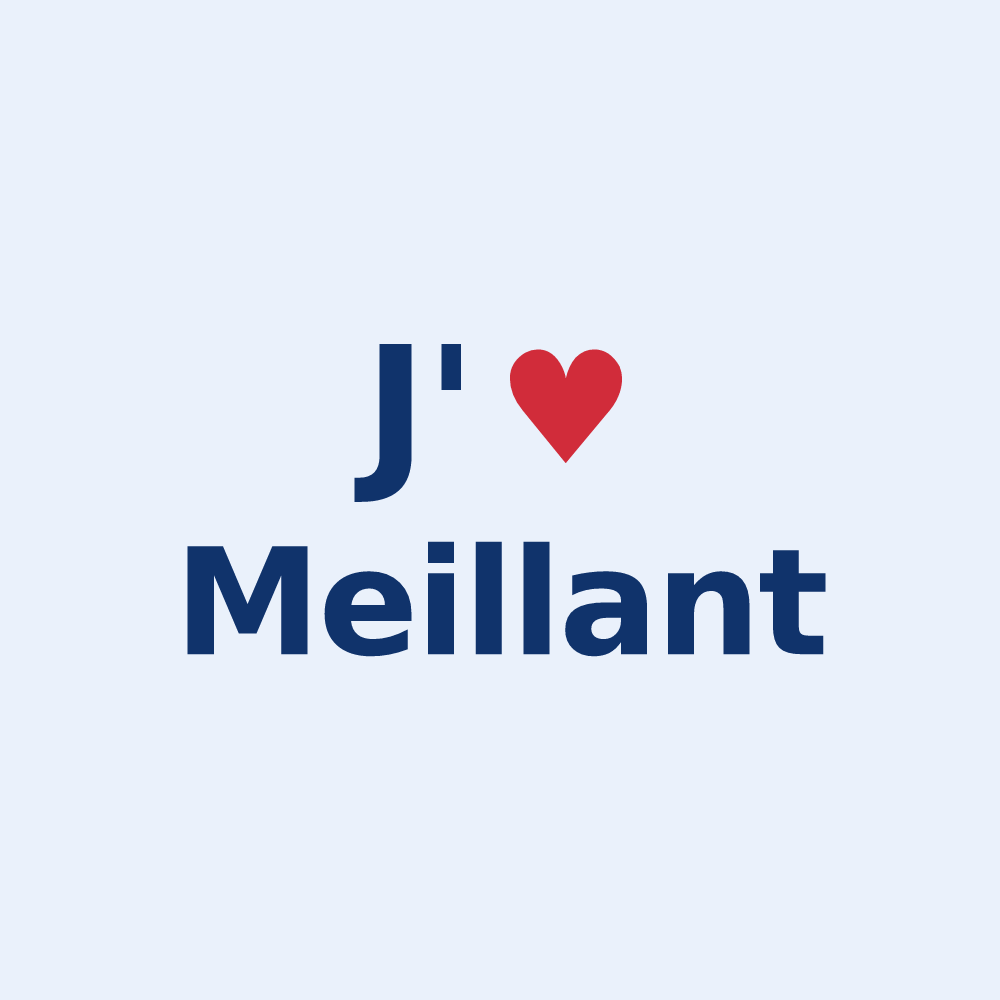Sticker personnalisé Meillant — design J'aime Meillant