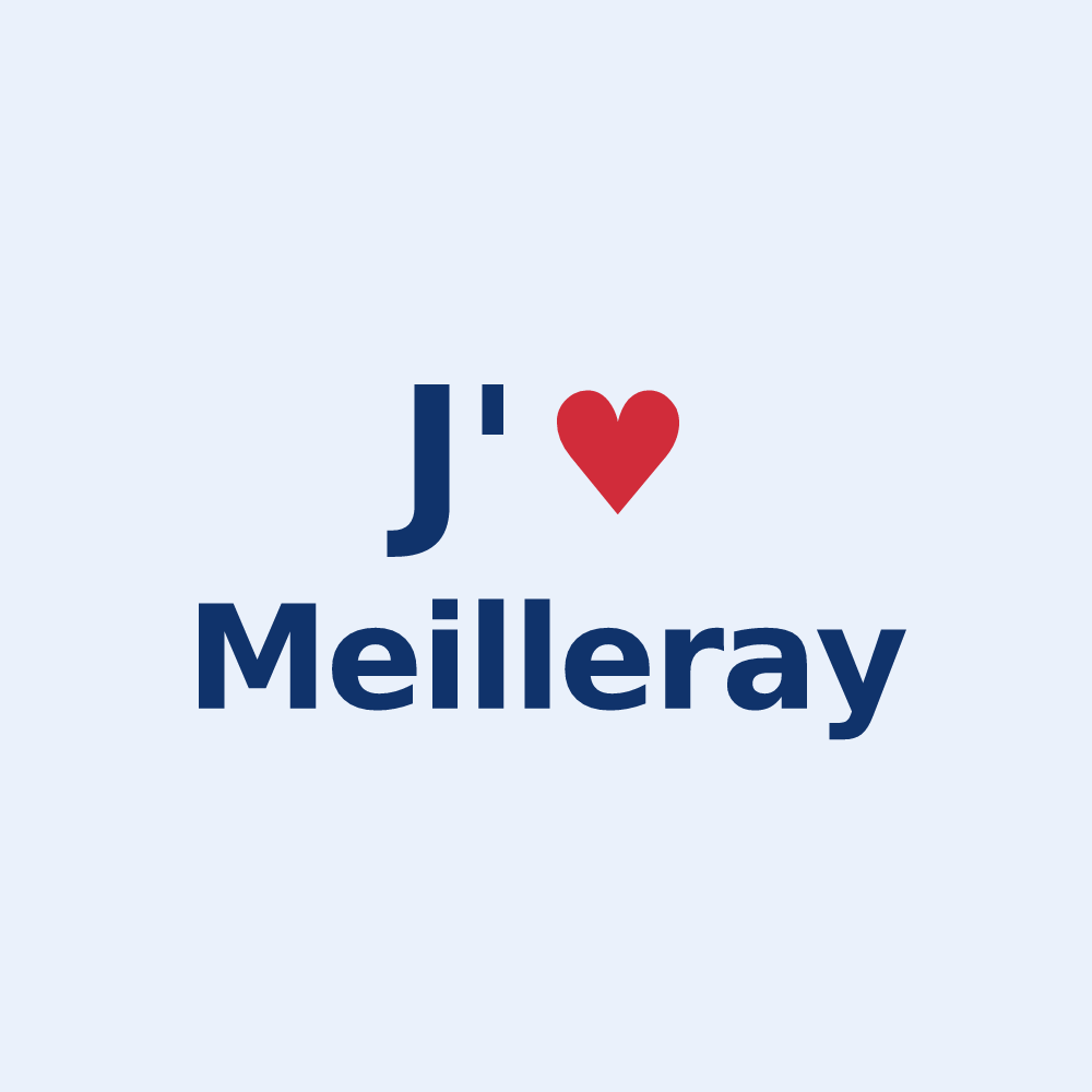 Sticker personnalisé Meilleray — design J'aime Meilleray