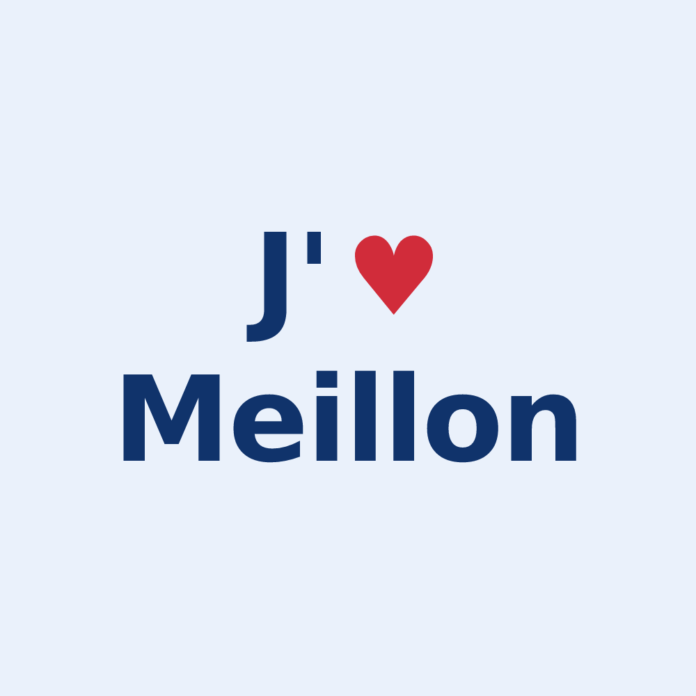 Sticker personnalisé Meillon — design J'aime Meillon