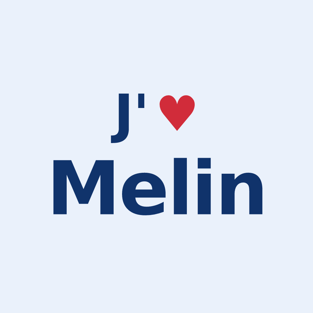 Sticker personnalisé Melin — design J'aime Melin