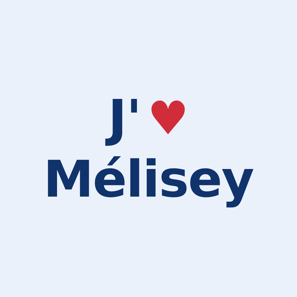 Sticker personnalisé Mélisey — design J'aime Mélisey