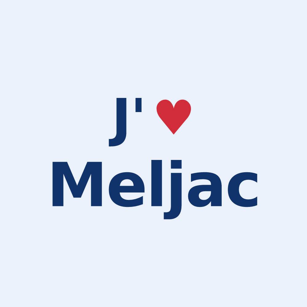 Sticker personnalisé Meljac — design J'aime Meljac