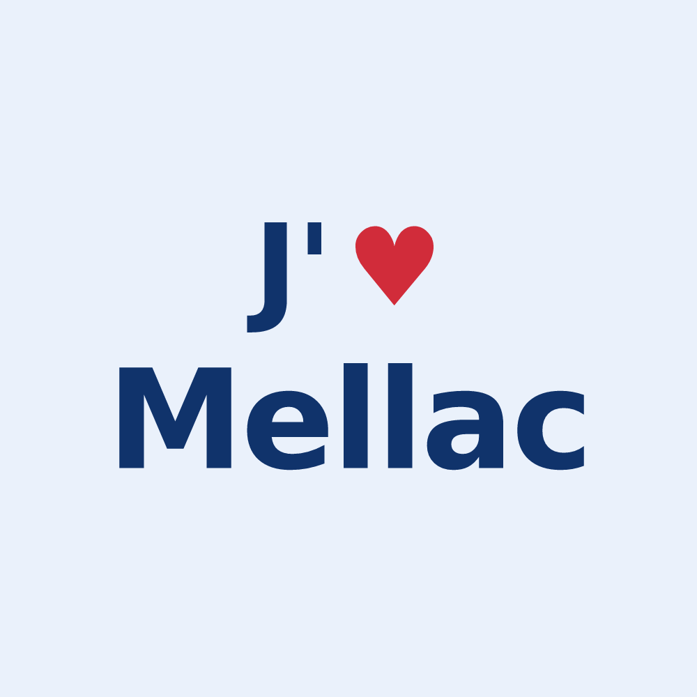 Sticker personnalisé Mellac — design J'aime Mellac