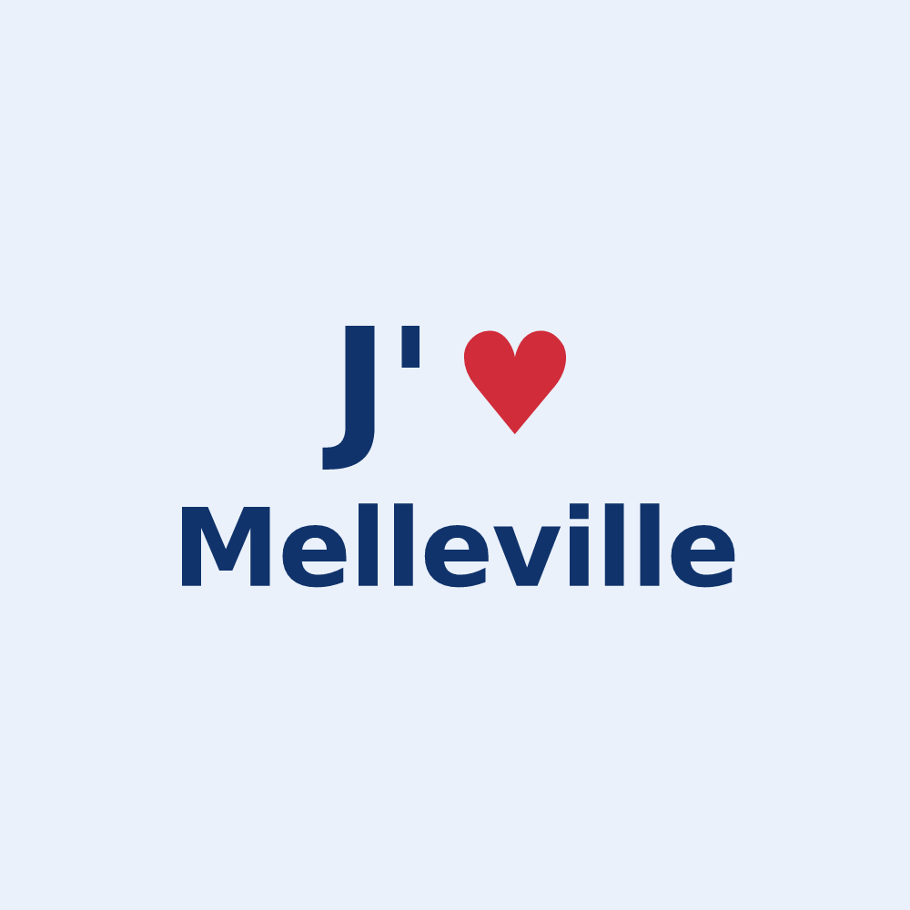 Sticker personnalisé Melleville — design J'aime Melleville