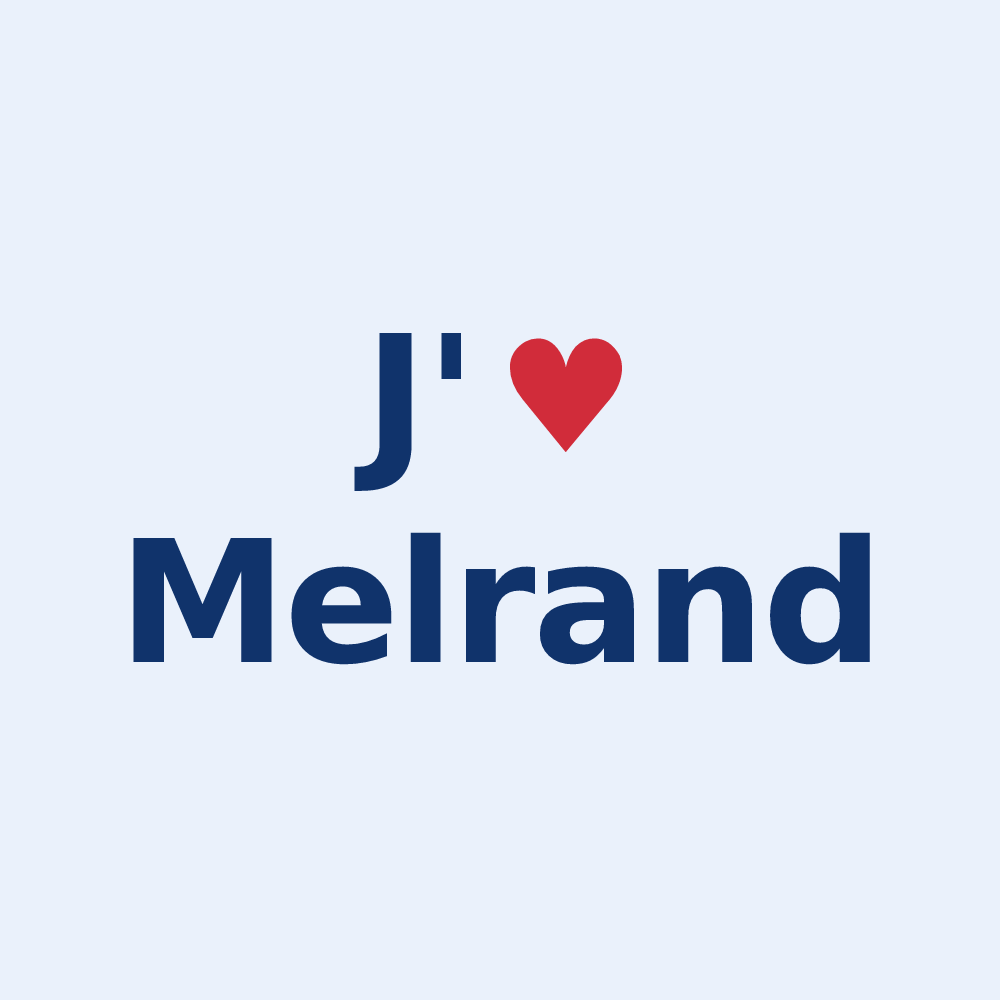Sticker personnalisé Melrand — design J'aime Melrand