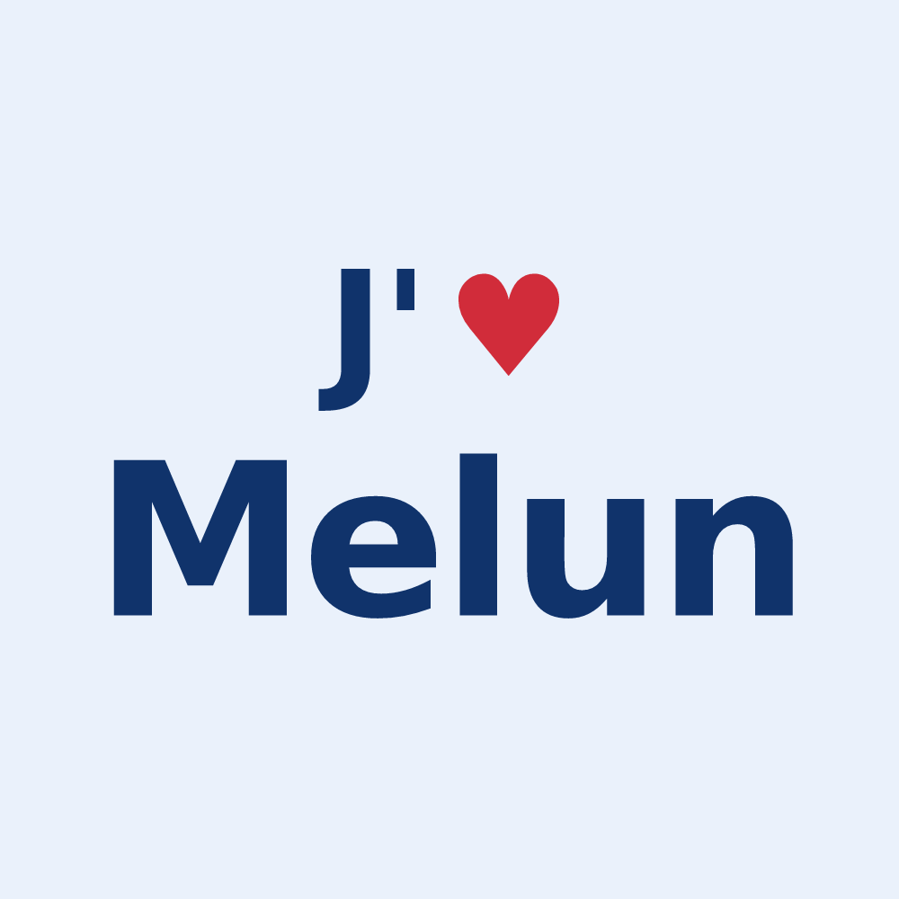 Sticker personnalisé Melun — design J'aime Melun