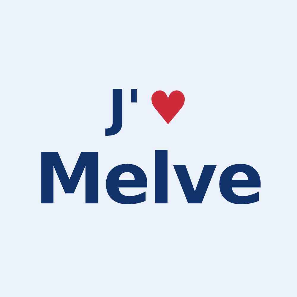 Sticker personnalisé Melve — design J'aime Melve