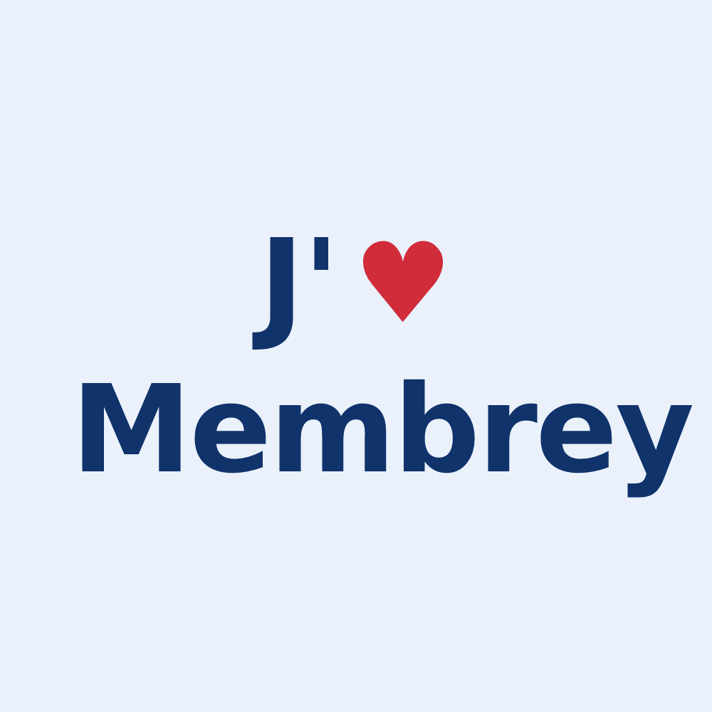 Sticker personnalisé Membrey — design J'aime Membrey