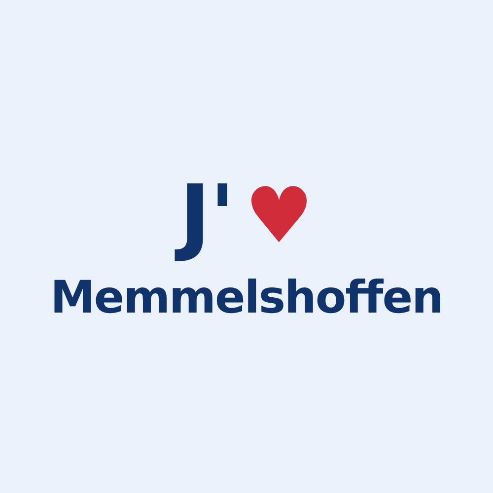 Sticker personnalisé Memmelshoffen — design J'aime Memmelshoffen