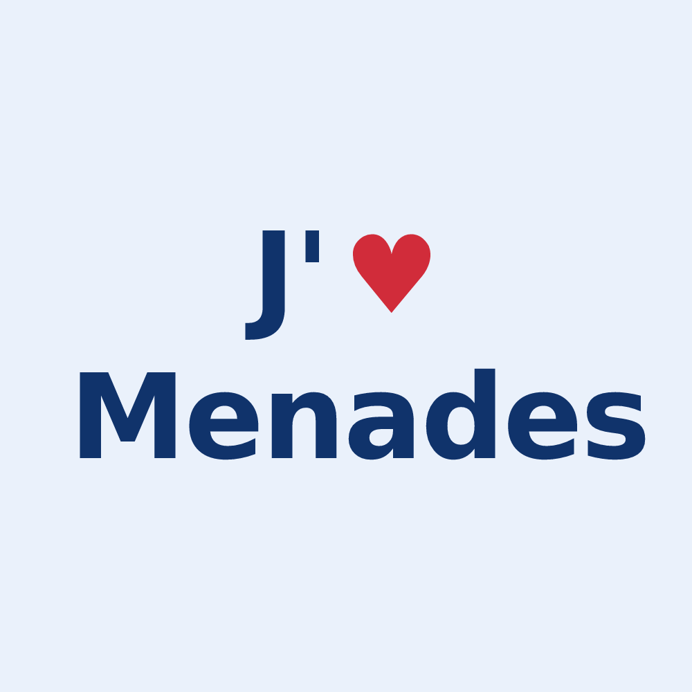 Sticker personnalisé Menades — design J'aime Menades