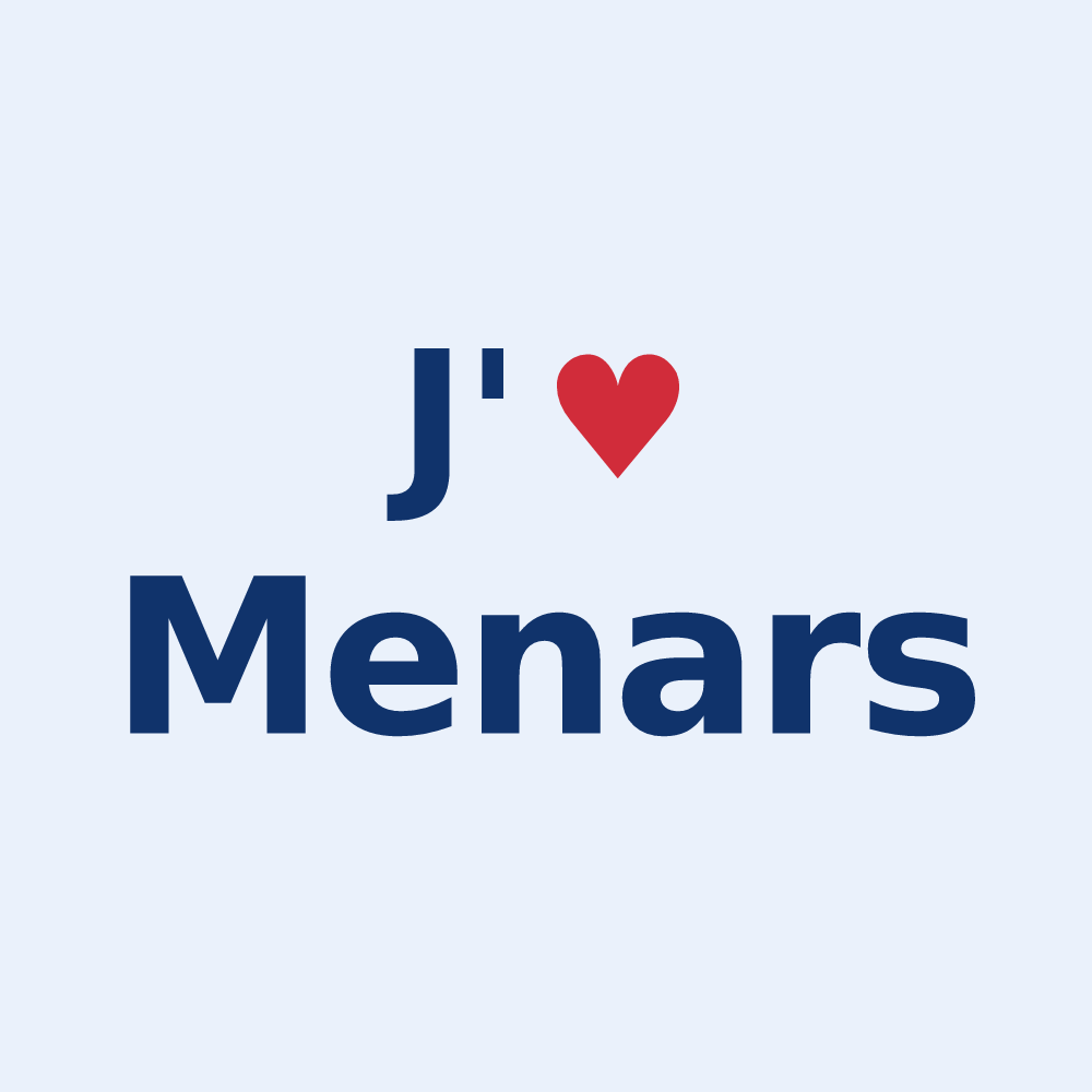 Sticker personnalisé Menars — design J'aime Menars