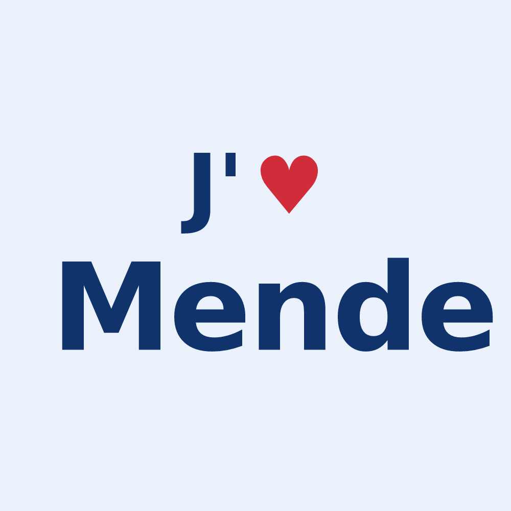 Sticker personnalisé Mende — design J'aime Mende