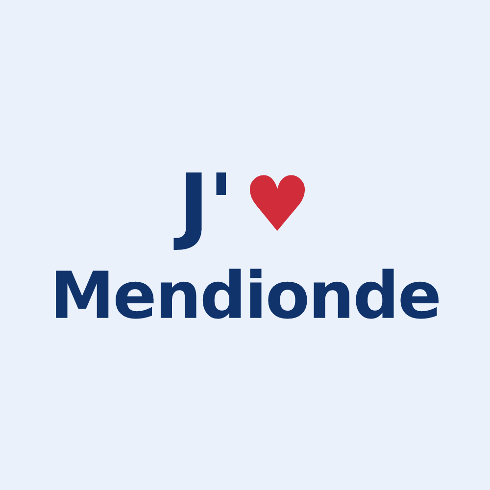 Sticker personnalisé Mendionde — design J'aime Mendionde