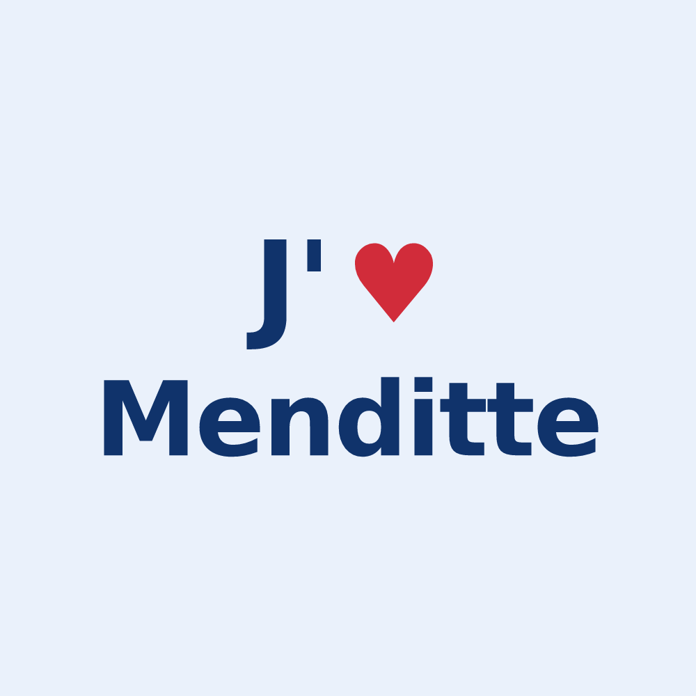 Sticker personnalisé Menditte — design J'aime Menditte