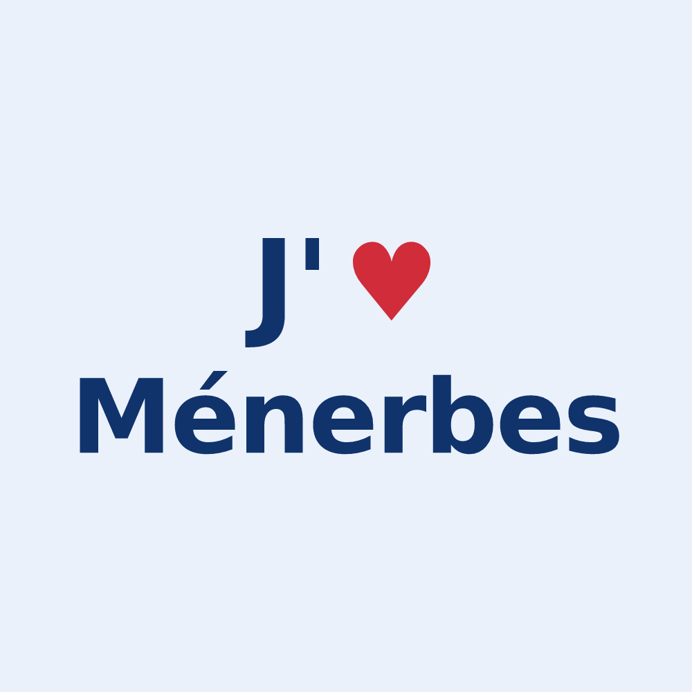 Sticker personnalisé Ménerbes — design J'aime Ménerbes