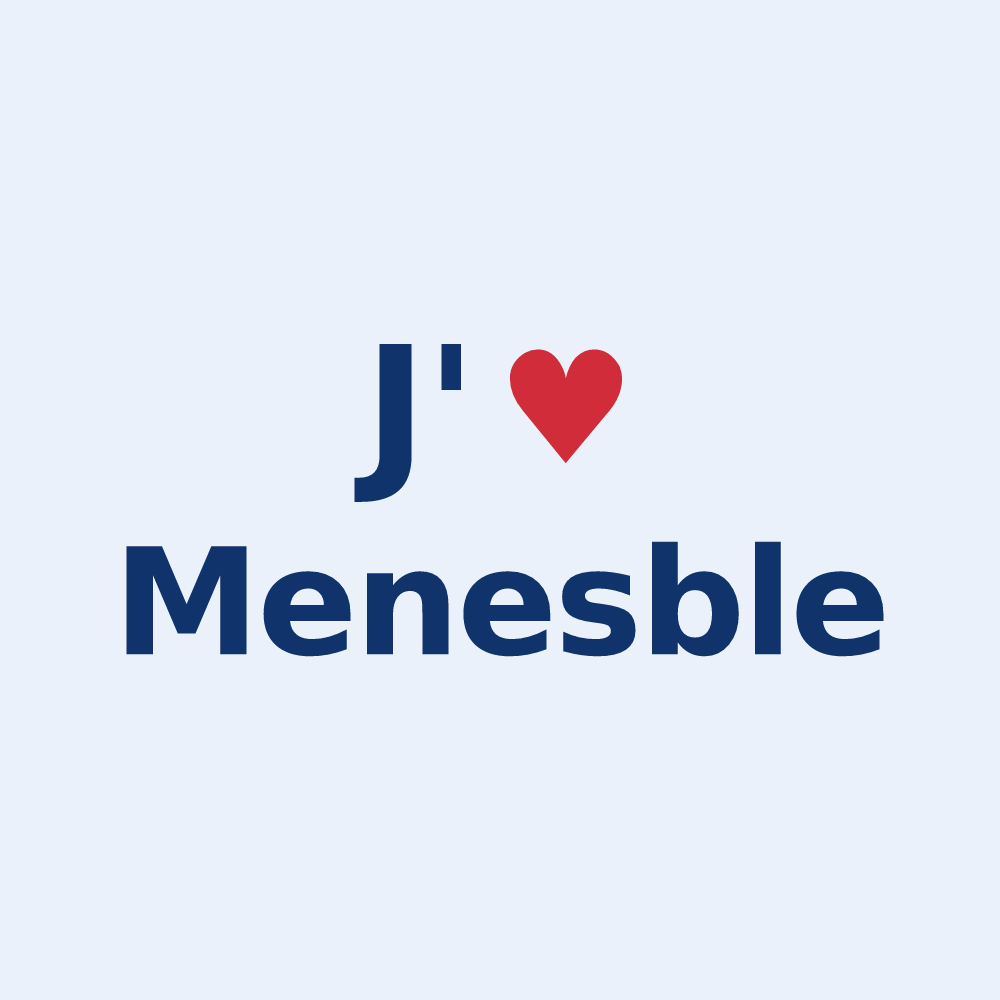 Sticker personnalisé Menesble — design J'aime Menesble