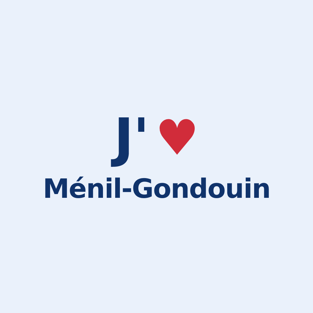 Sticker personnalisé Ménil-Gondouin — design J'aime Ménil-Gondouin