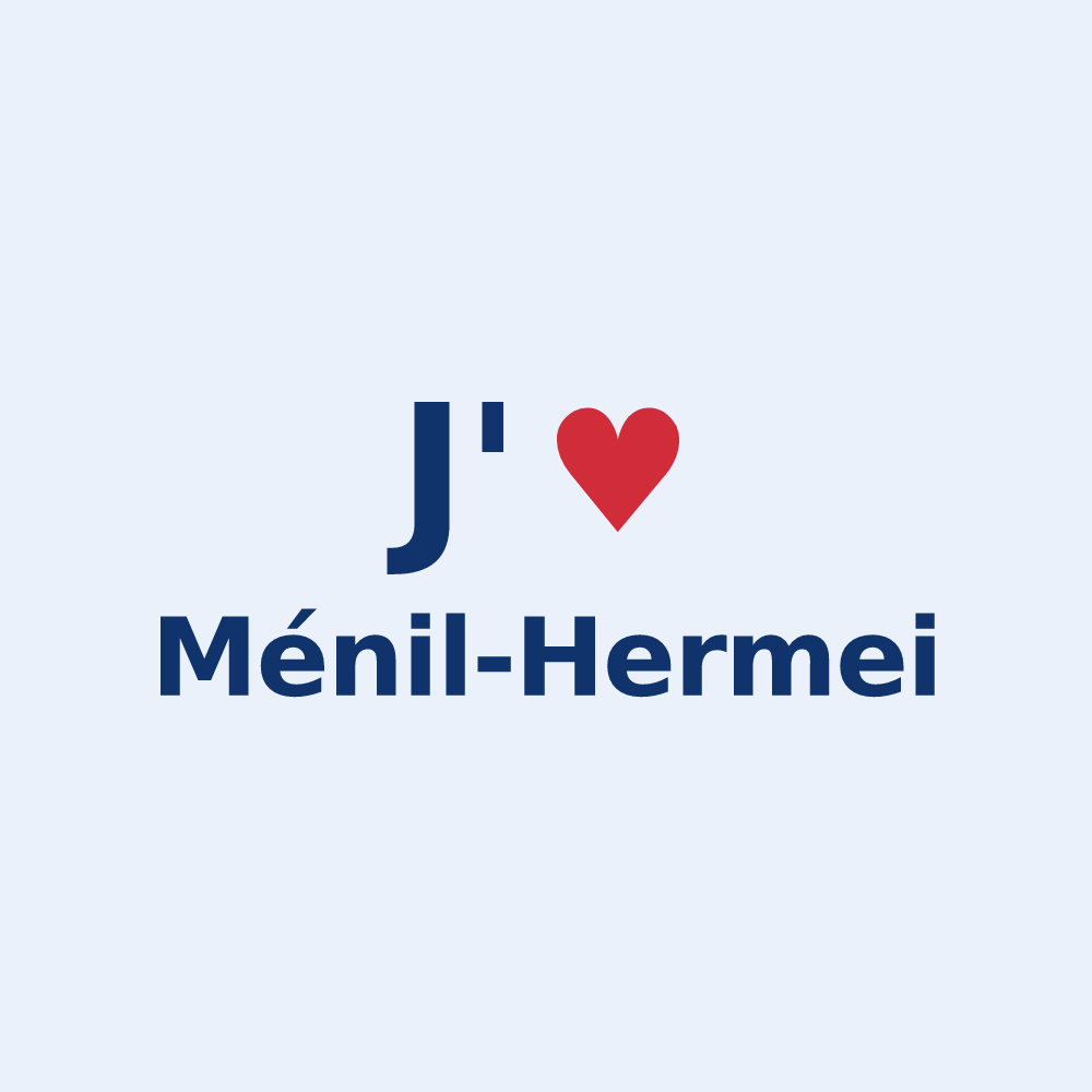 Sticker personnalisé Ménil-Hermei — design J'aime Ménil-Hermei