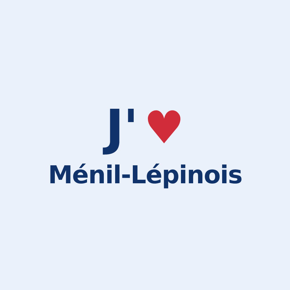Sticker personnalisé Ménil-Lépinois — design J'aime Ménil-Lépinois