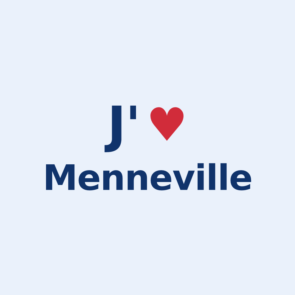Sticker personnalisé Menneville — design J'aime Menneville