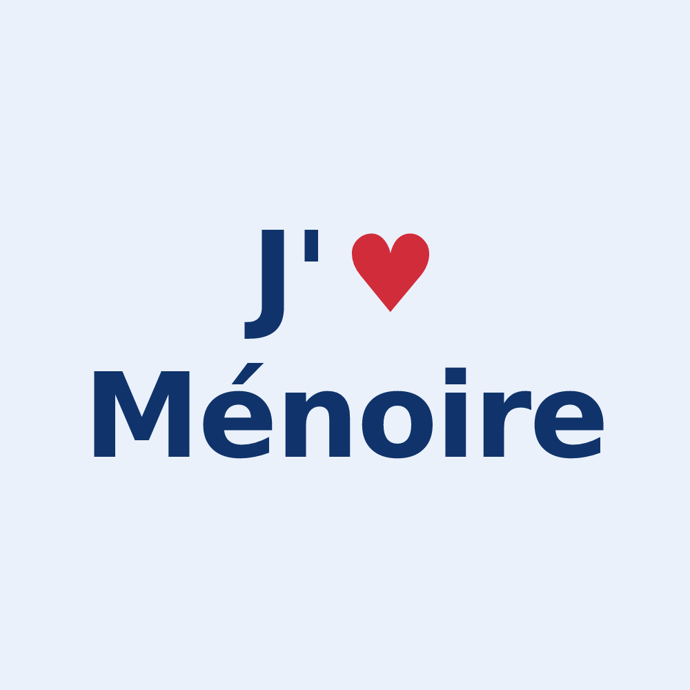 Sticker personnalisé Ménoire — design J'aime Ménoire
