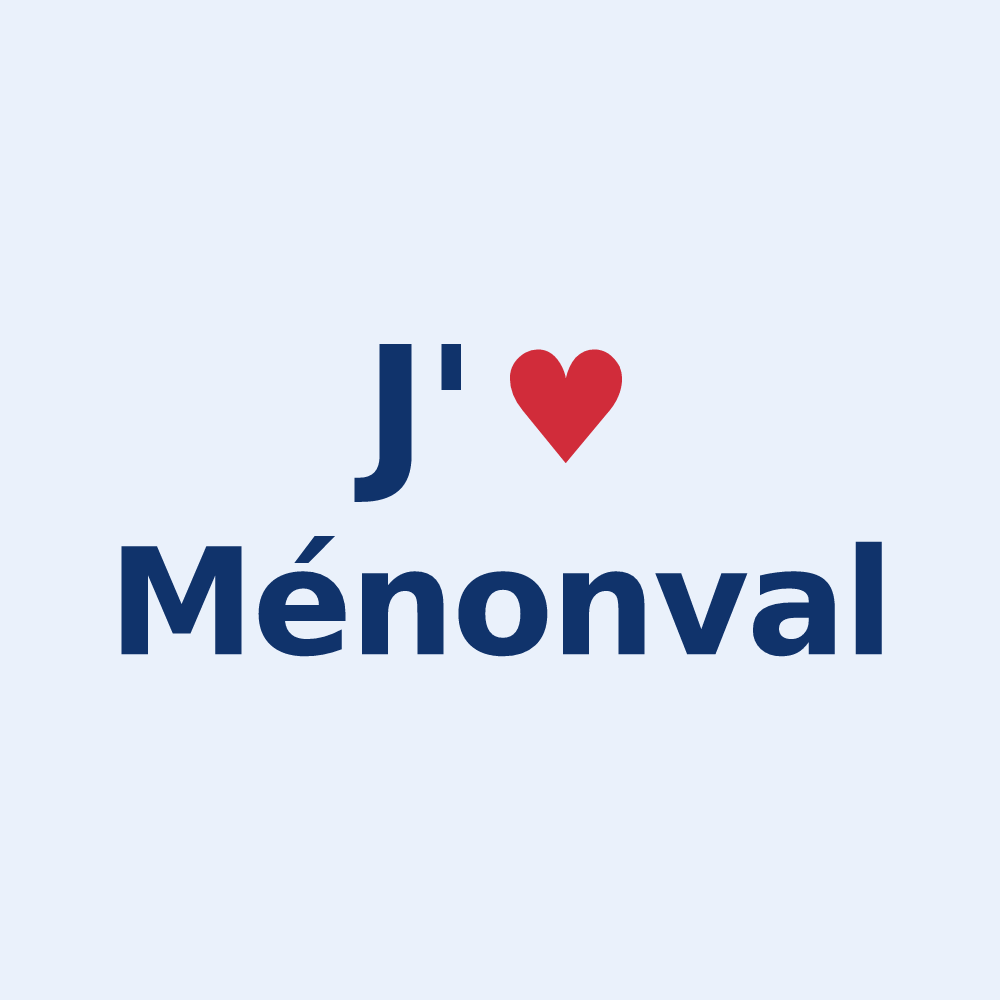 Sticker personnalisé Ménonval — design J'aime Ménonval