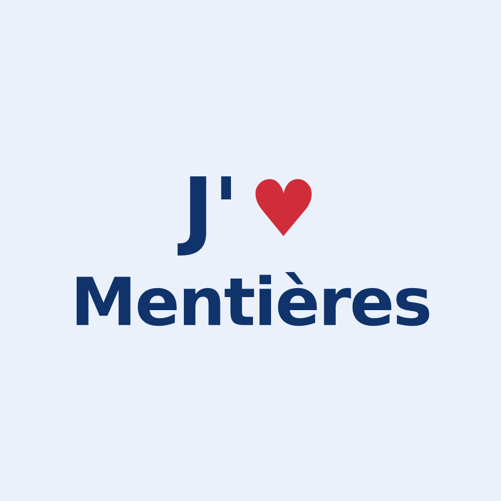 Sticker personnalisé Mentières — design J'aime Mentières