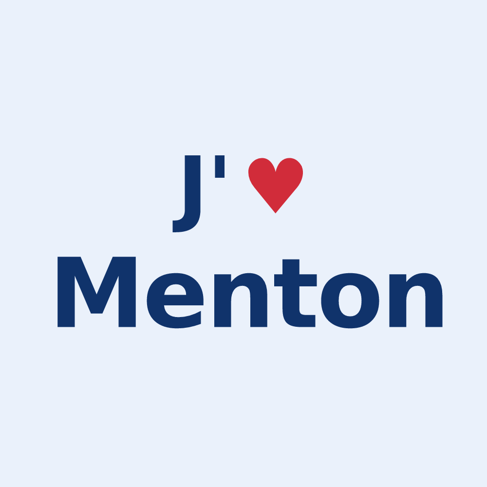 Sticker personnalisé Menton — design J'aime Menton