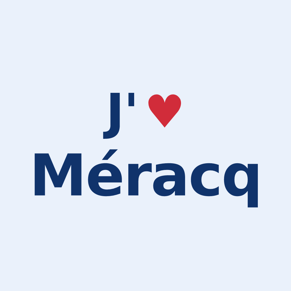Sticker personnalisé Méracq — design J'aime Méracq
