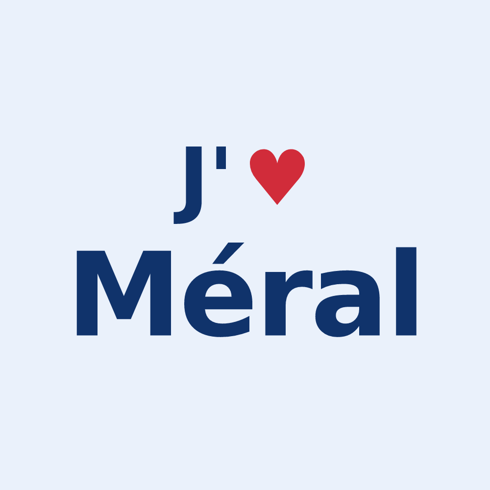 Sticker personnalisé Méral — design J'aime Méral