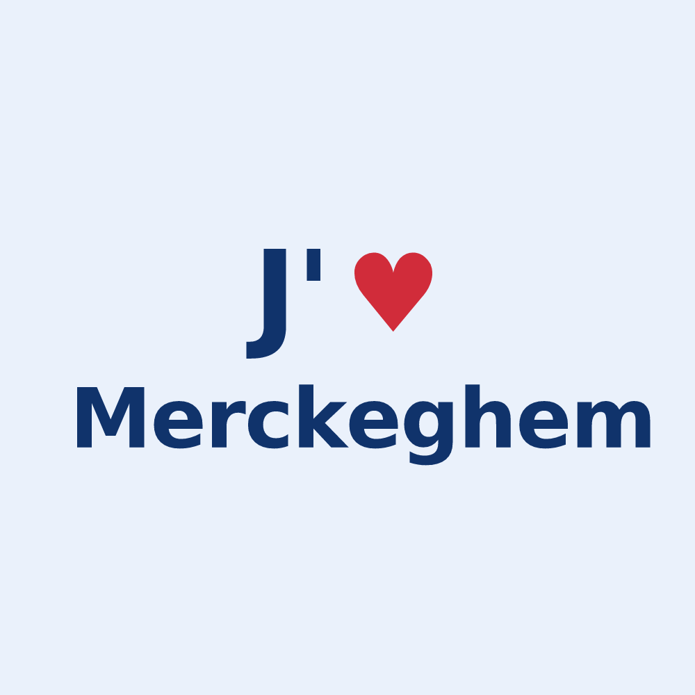 Sticker personnalisé Merckeghem — design J'aime Merckeghem