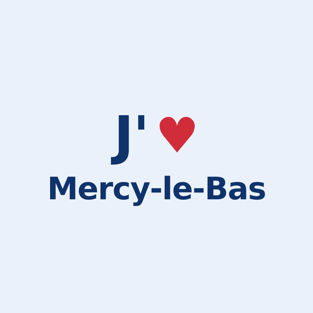Sticker personnalisé Mercy-le-Bas — design J'aime Mercy-le-Bas