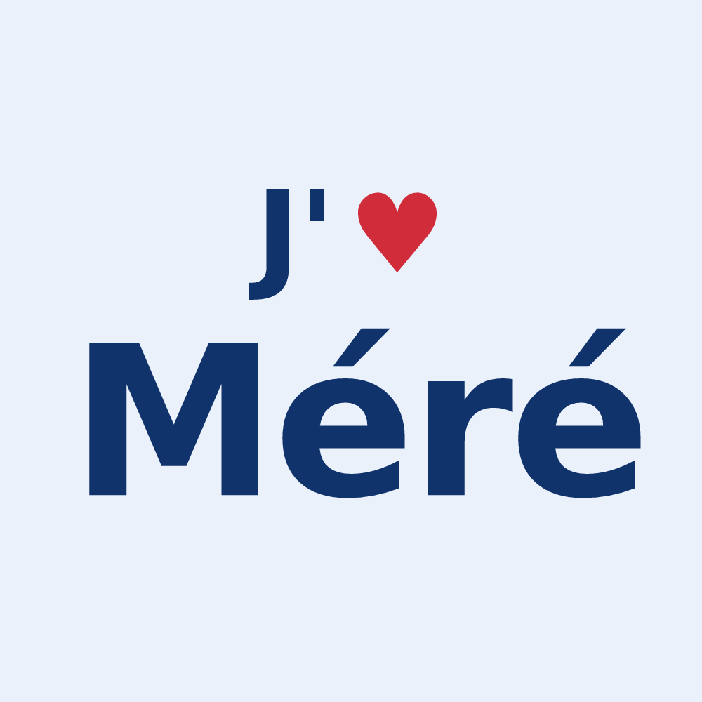 Sticker personnalisé Méré — design J'aime Méré