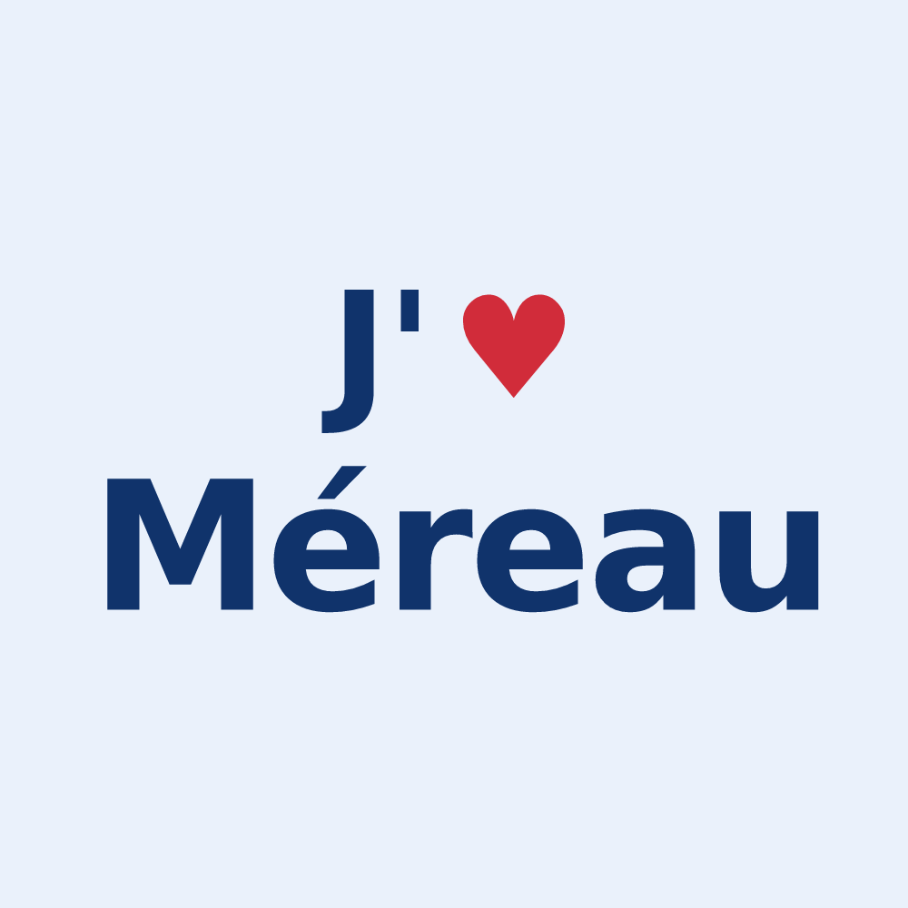 Sticker personnalisé Méreau — design J'aime Méreau