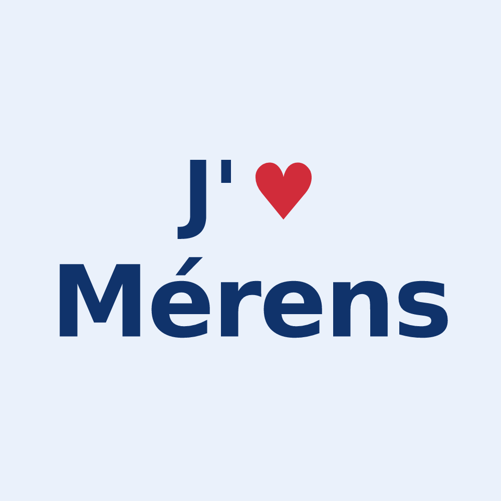 Sticker personnalisé Mérens — design J'aime Mérens