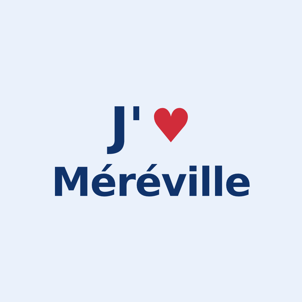 Sticker personnalisé Méréville — design J'aime Méréville