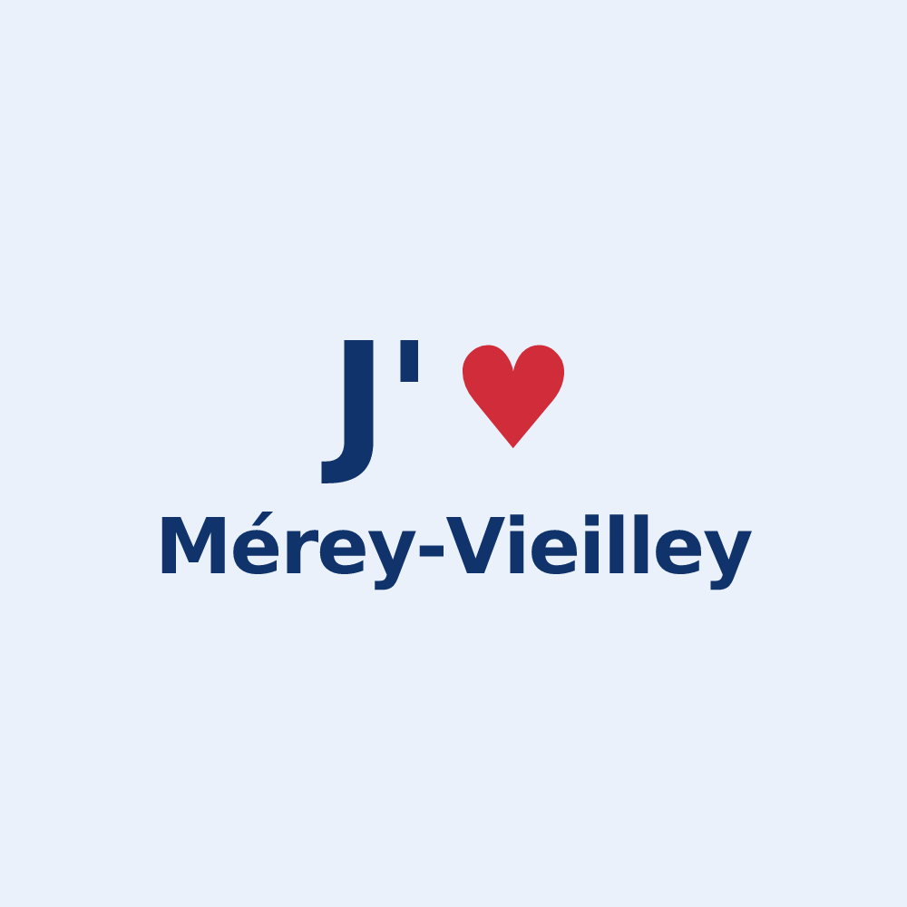 Sticker personnalisé Mérey-Vieilley — design J'aime Mérey-Vieilley