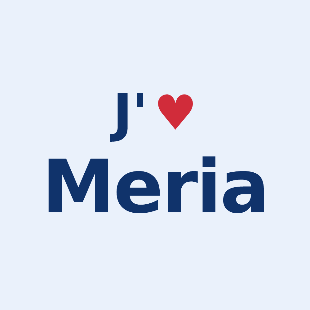 Sticker personnalisé Meria — design J'aime Meria
